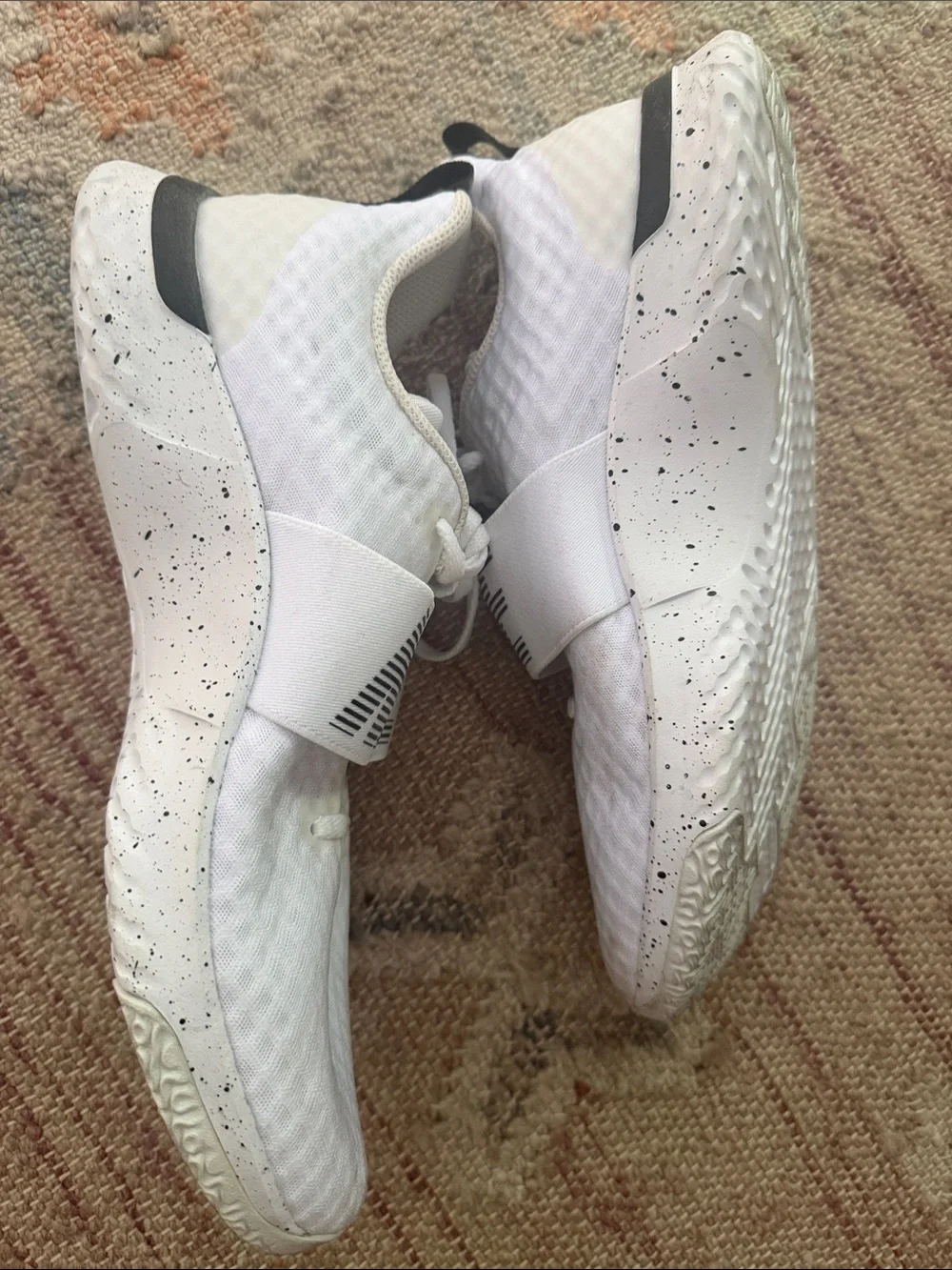 Nike TR 9 White Athletic Sneakers with Black Strap Detail